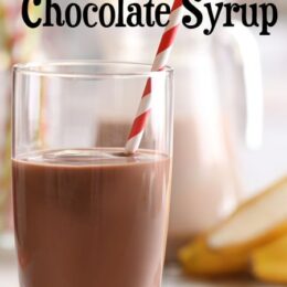 glass of chocolate milk with striped straw