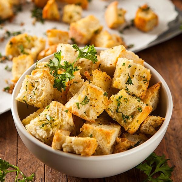 croutons in bowl