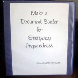 Make a Document Binder for Emergency Prep: BrownThumbMama.com