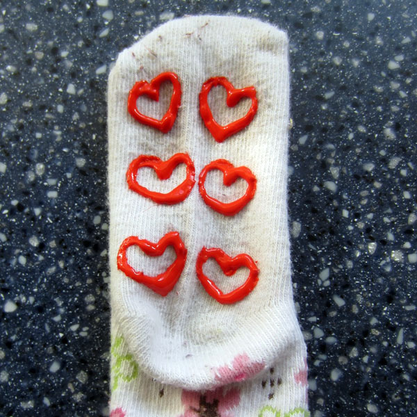 Grippy socks aren't just for toddlers...these no-skid socks are easy to make and give steady footing for kids, Grandma, or in yoga class.