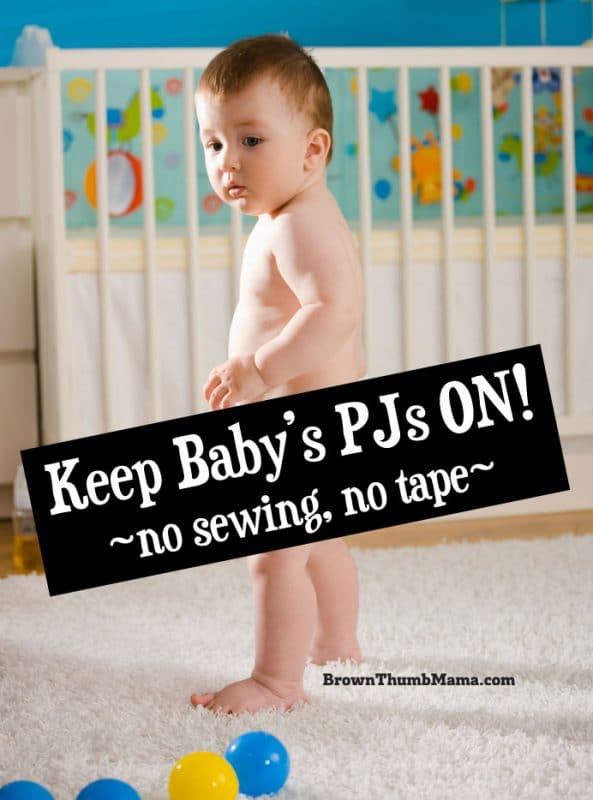 The easy secret to keeping your toddler's pajamas on all night. No pins, no tape, no fuss!