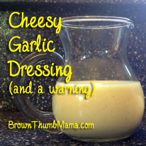 Cheesy Garlic Dressing: BrownThumbMama.com