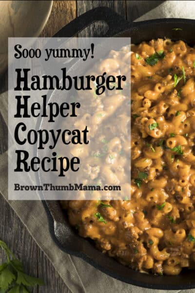 Make your own delicious, homemade Hamburger Helper recipe--it's as quick as the box and tastes SO much better. This one's a family favorite, pin it now!