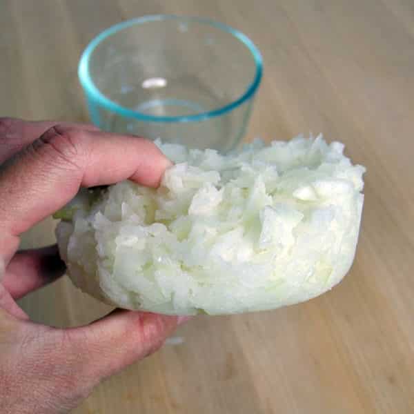 frozen chunk of onions