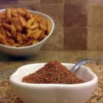 Frozen french fries right out of the bag are pretty boring. This easy seasoning blend gives them just the right amount of zip–yummy for the adults and not too spicy for the kids.