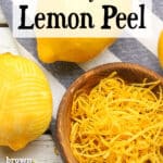 lemons and bowl of lemon zest