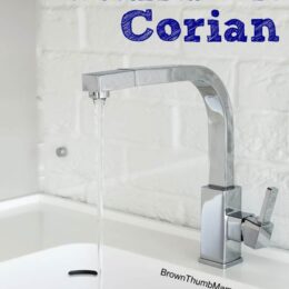 spotless white corian sink