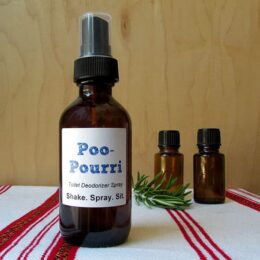 Keep your bathroom smelling fresh with this easy copycat recipe for poo pourri spray. Spray it in the bowl before you go and nobody will ever know!