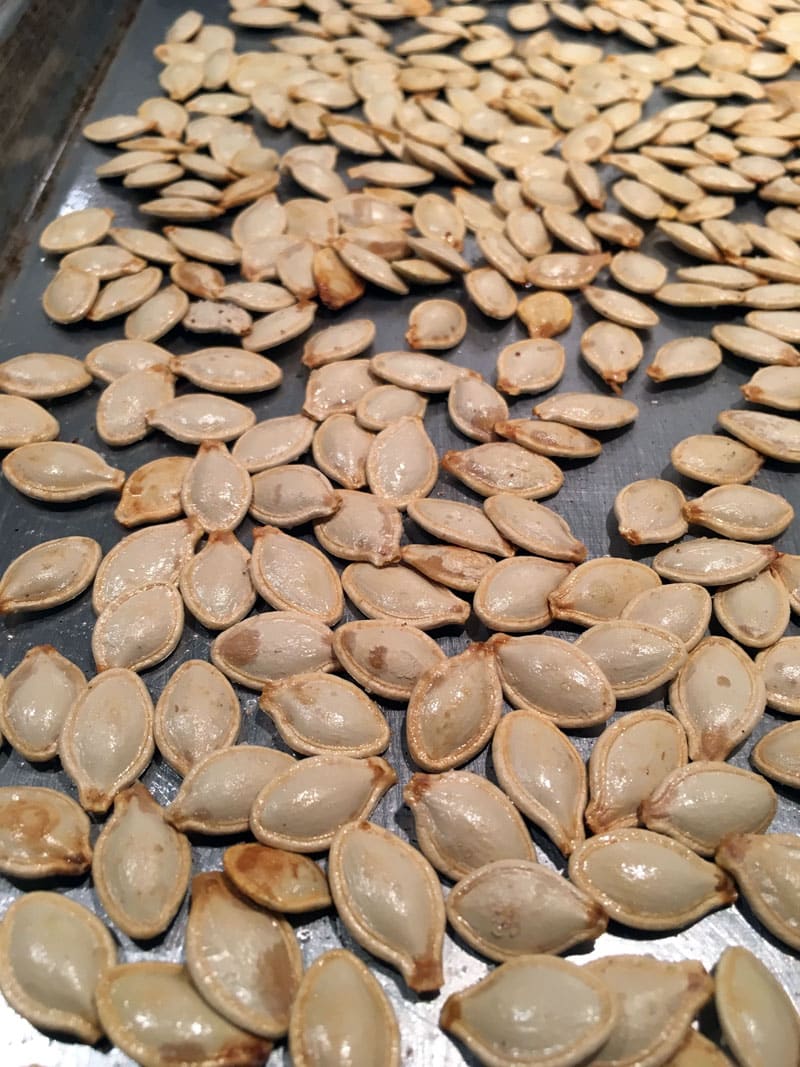 Whether you grow pumpkins in your garden or carve them for Halloween, this recipe for easy roasted pumpkin seeds makes a crunchy, nutritious snack.