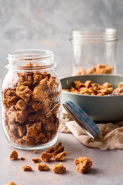 jars of homemade cereal
