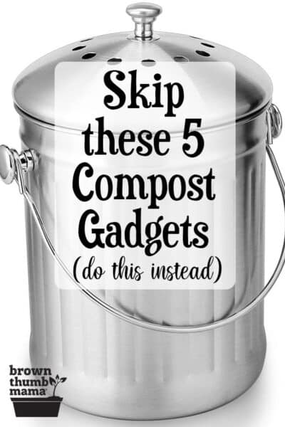 silver kitchen compost bin