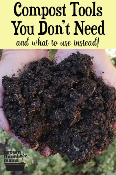 hands holding compost