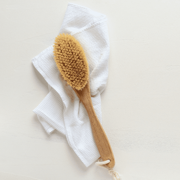 dry brush laying on towel