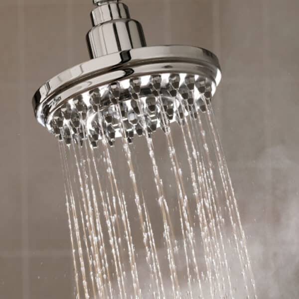 shower with warm water