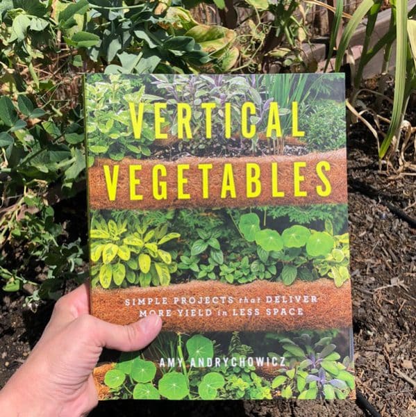 vertical vegetables book in garden