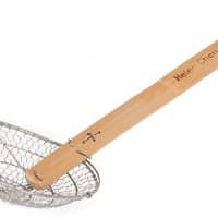 Stainless Steel Spider Strainer with Natural Bamboo Handle