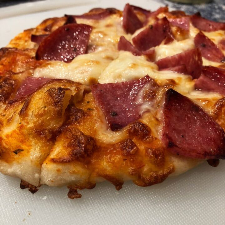 baked homemade pizza