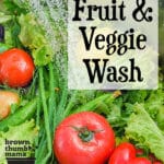 vegetables soaking in sink full of water