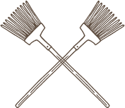 crossed brooms icon