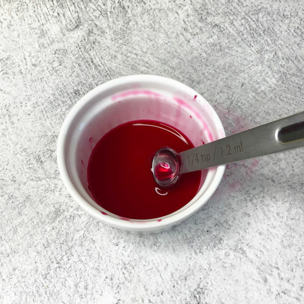 small bowl with red liquid